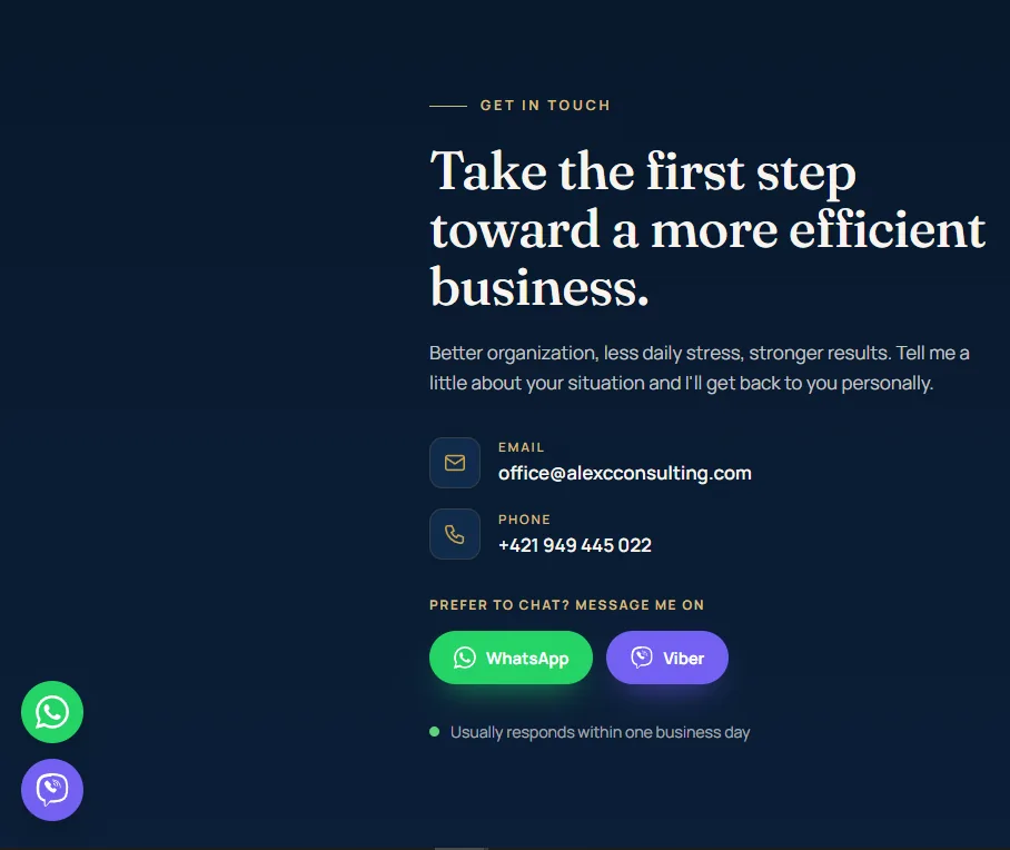 Live chat / WhatsApp widget