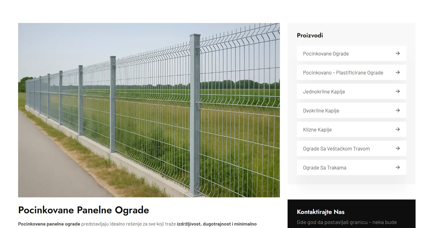 Zasebna stranica za svaki Proizvod